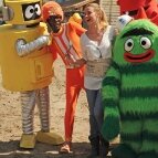 attends Yo Gabba Gabba! helping to build a home for Habitat for Humanity on August 12, 2010 in Lynwood, California.